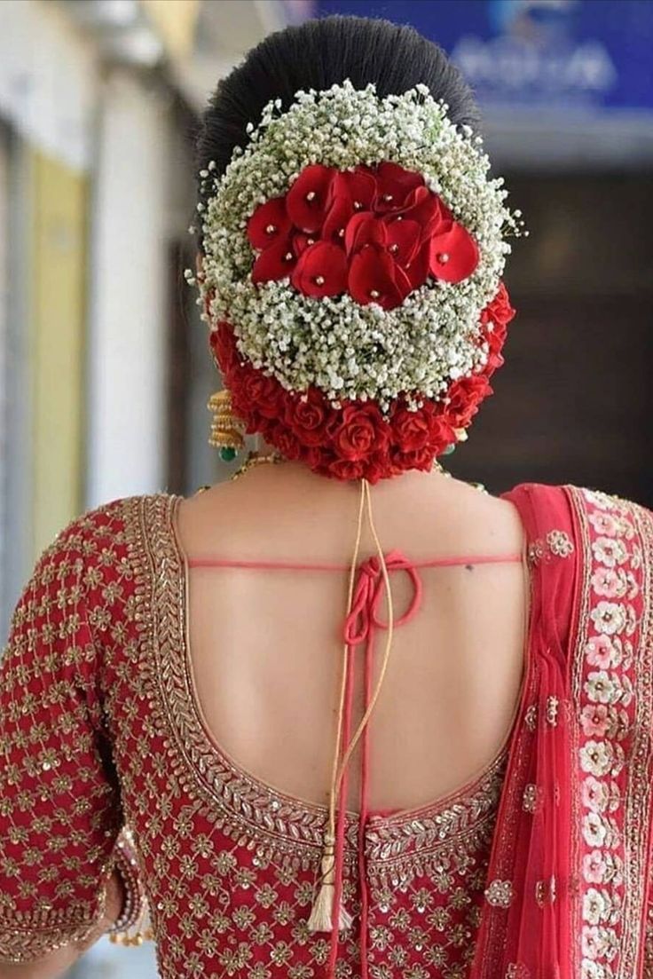 Bridal Hairstyle ideas Floral hairstyle ideas BookEventz Gajra and Jewellery Indian Bride
